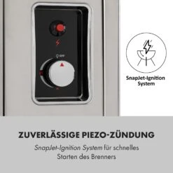 Crossfire Vertikaler Gasgrill 800°C Infrarot-Brenner 12.000 BTU Silber -Haushaltsgeräte Store 10033288 de 0006 logo