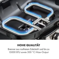 Parforce Duo Gasgrill 2 Brenner 4,4kW 15000BTU 300°C Grau -Haushaltsgeräte Store 10033297 de 0005 logo