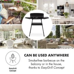 Porterhouse Elektrogrill 2200W Antihaft-Grillfläche Schwarz -Haushaltsgeräte Store 10033322 yy 0006 logo Klarstein Porterhouse Elektrogrill 2200W schwarz