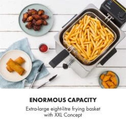 Family Fry Fritteuse 3000W Oil Drain Technology Edelstahl Silber -Haushaltsgeräte Store 10033342 yy 0003 logo Klarstein Family Fry Fritteuse 3000W silber