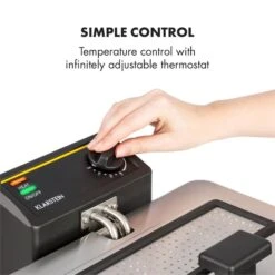 Family Fry Fritteuse 3000W Oil Drain Technology Edelstahl Silber -Haushaltsgeräte Store 10033342 yy 0004 logo Klarstein Family Fry Fritteuse 3000W silber