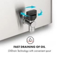 Family Fry Fritteuse 3000W Oil Drain Technology Edelstahl Silber -Haushaltsgeräte Store 10033342 yy 0005 logo Klarstein Family Fry Fritteuse 3000W silber