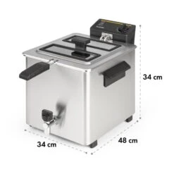 Family Fry Fritteuse 3000W Oil Drain Technology Edelstahl Silber -Haushaltsgeräte Store 10033342 yy 0010 logo Klarstein Family Fry Fritteuse 3000W silber