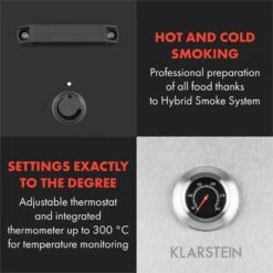 Flintstone Steel Räucherofen 1600 W Integriertes Thermometer Edelstahl 10 Flintstone Steel Räucherofen 1600 W Integriertes Thermometer Edelstahl -Haushaltsgeräte Store 10033372 yy 0004 logo Klarstein Flintstone Steel Raeucherofen Edelstahl reedit