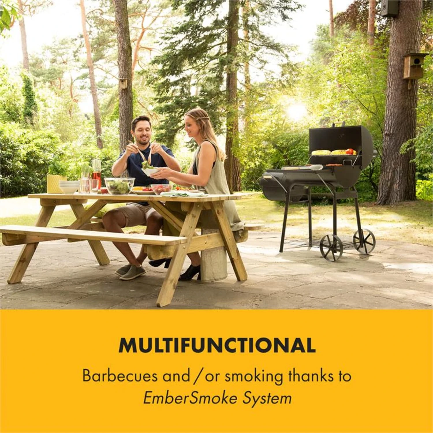 Beef Brisket Smoker Grill Holzkohlegrill/Smoker Edelstahl-Grill Mobil 2 Beef Brisket Smoker Grill Holzkohlegrill/Smoker Edelstahl-Grill Mobil – Bild 2