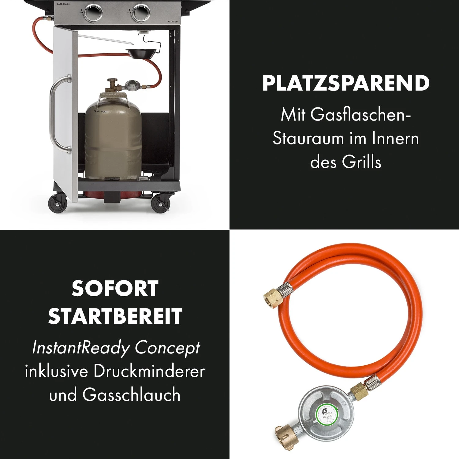 Gazooka 2.0T Gas BBQ Grill 2x3kW Brenner Edelstahl 5 Gazooka 2.0T Gas BBQ Grill 2x3kW Brenner Edelstahl – Bild 5