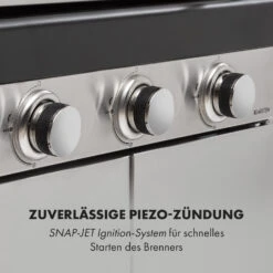 Gazooka 3.0T BBQ Grill 3x3kW Brenner 4 Rollen Edelstahl -Haushaltsgeräte Store 10033533 de 0008 logo