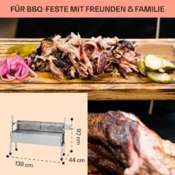 Sauenland Pro Spanferkelgrill Drehspieß 13W 4 Rollen Edelstahl -Haushaltsgeräte Store 10033566 de 0006 usp