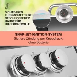 Tomahawk 3.1 S Gasgrill 3x3,6kW Brenner+2,7 KW 60x45cm Grill Edelstahl 11 Tomahawk 3.1 S Gasgrill 3x3,6kW Brenner+2,7 KW 60x45cm Grill Edelstahl -Haushaltsgeräte Store 10033567 de 0004 usp