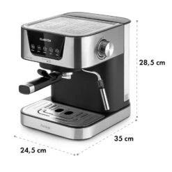 Arabica Espressomaschine 1050W 15 Bar 1,5l Touch-Bedienfeld Edelstahl -Haushaltsgeräte Store 10033729 yy 0011 dimensions