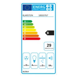 Laurel 60 Dunstabzugshaube 60cm Abluft: 350 M³/h LED Touch Weiß -Haushaltsgeräte Store 10033767 energy label