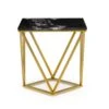 Black Onyx II Couchtisch 50x55x35cm (BxHxT) Marmor Gold / Schwarz