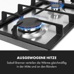 Ignito Domino Gaskochfeld 2-flammig Sabaf-Brenner Edelstahl Silber -Haushaltsgeräte Store 10034108 de 0003 logo