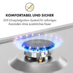 Ignito Domino Gaskochfeld 2-flammig Sabaf-Brenner Edelstahl Silber -Haushaltsgeräte Store 10034108 de 0005 logo