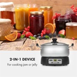 Jam Session Marmeladen- Und Geleekocher 1000W 2 Automatikprogramme -Haushaltsgeräte Store 10034109 yy 0003 logo Klarstein Jam Session Marmeladen und Geleekocher
