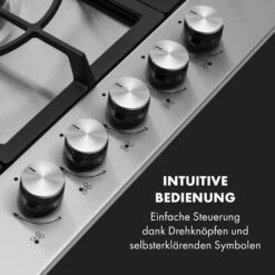 Ignito 5 Zonen Gaskochfeld 5-flammig Sabaf-Brenner Edelstahl Silber -Haushaltsgeräte Store 10034111 de 0004 logo