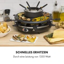 Fonduelette Raclette Und Fondue 1350W 1 Liter 38 Cm Ø Für 8 Personen 11 Fonduelette Raclette Und Fondue 1350W 1 Liter 38 Cm Ø Für 8 Personen -Haushaltsgeräte Store 10034138 de 0005 logo