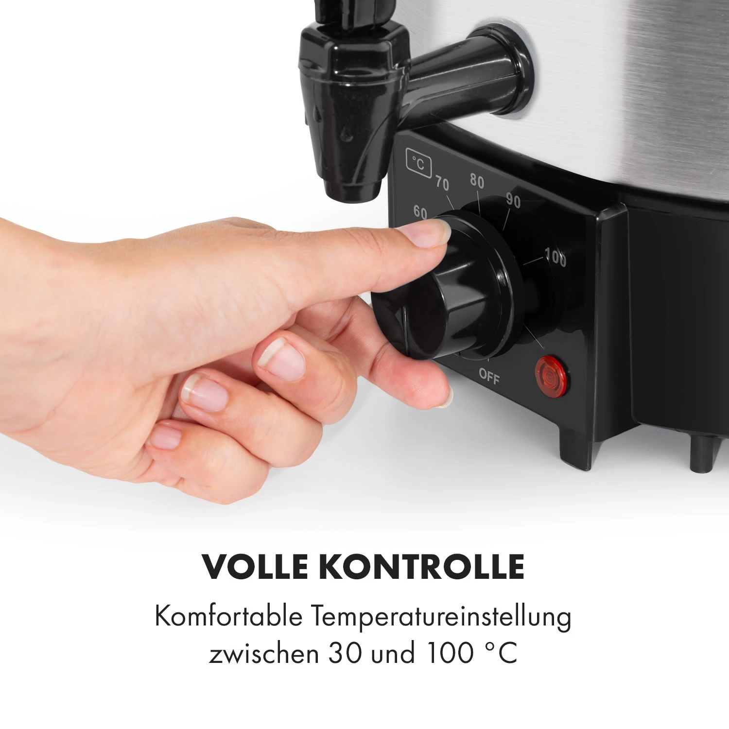 Biggie Eco Einkochautomat & Getränkespender 1000W 30-100°C Zapfhahn 9l 3 Biggie Eco Einkochautomat & Getränkespender 1000W 30-100°C Zapfhahn 9l – Bild 3