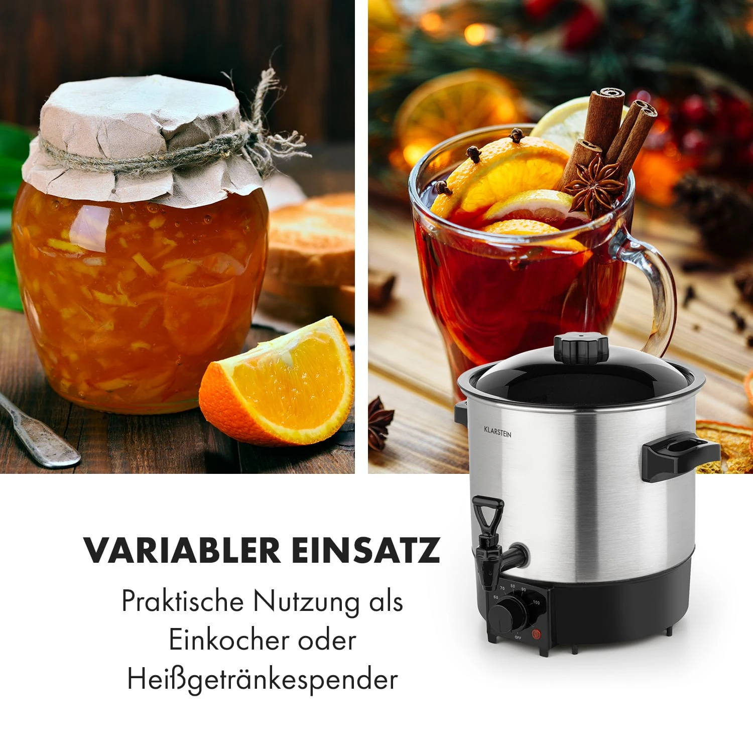 Biggie Eco Einkochautomat & Getränkespender 1000W 30-100°C Zapfhahn 9l 5 Biggie Eco Einkochautomat & Getränkespender 1000W 30-100°C Zapfhahn 9l – Bild 5