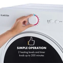 Jet Set Mini-Wäschetrockner Ablufttrockner 1020W EEK C 3kg 50cm Weiß -Haushaltsgeräte Store 10034158 yy 0004 logo Klarstein Jet Set Waeschetrockner weiss