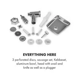 Kraftprotz Elektrischer Fleischwolf 700 W Kupfermotor Edelstahl 13 Kraftprotz Elektrischer Fleischwolf 700 W Kupfermotor Edelstahl -Haushaltsgeräte Store 10034215 yy 0006 logo Klarstein Kraftprotz elektrischer Fleischwolf weiss