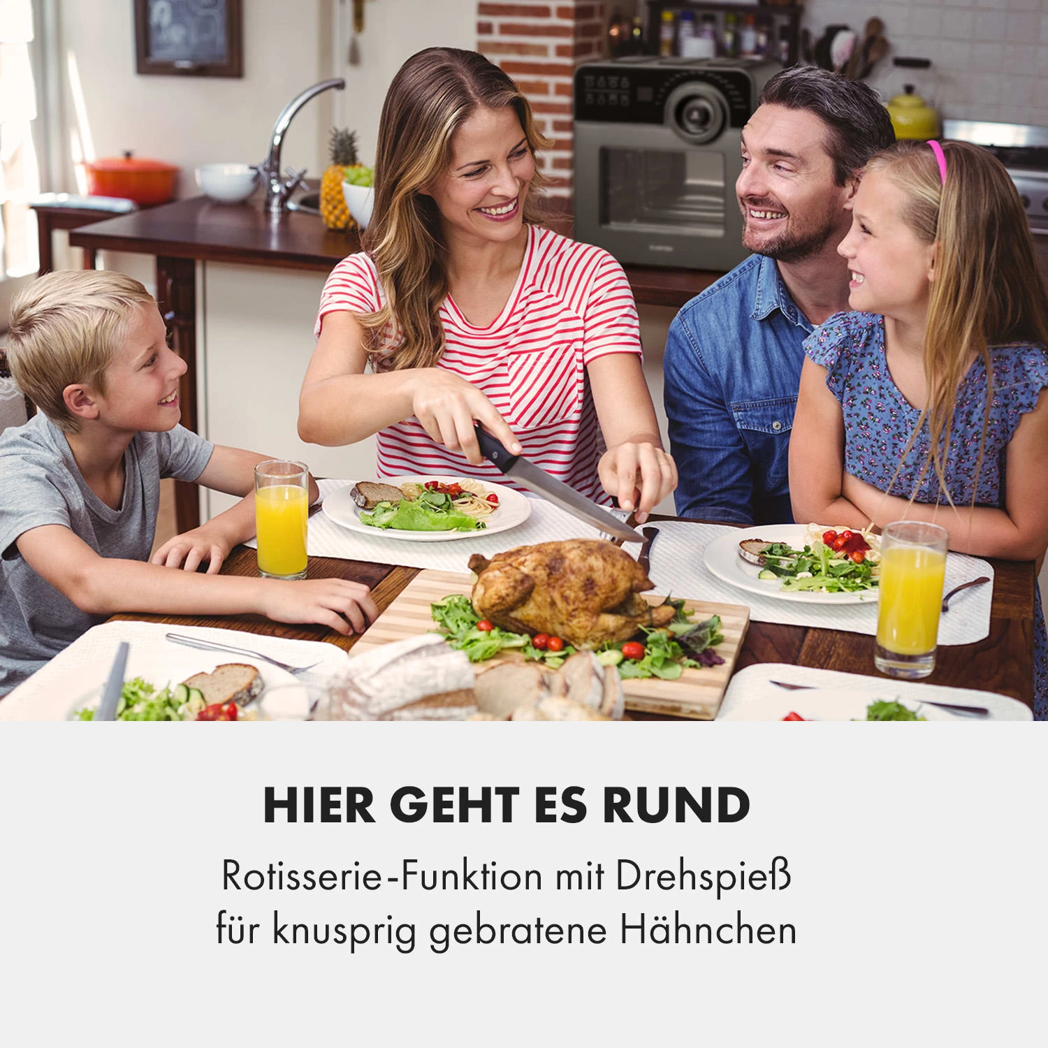 AeroVital Cube Chef Heißluftfritteuse 1700 W 14 Liter 16 Programme Ober- Und Unterhitze 2 AeroVital Cube Chef Heißluftfritteuse 1700 W 14 Liter 16 Programme Ober- Und Unterhitze – Bild 2