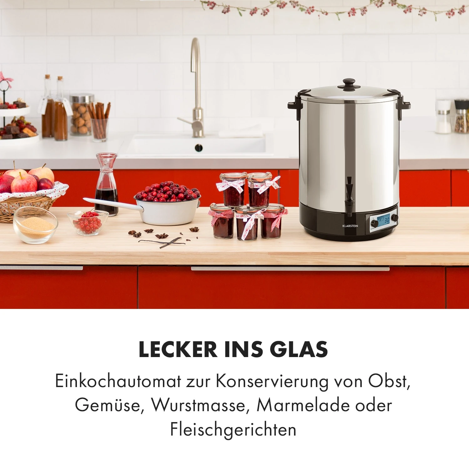 KonfiStar 40 Digital Einkocher Getränkespender 2500W 40L 100°C 180min 2 KonfiStar 40 Digital Einkocher Getränkespender 2500W 40L 100°C 180min – Bild 2