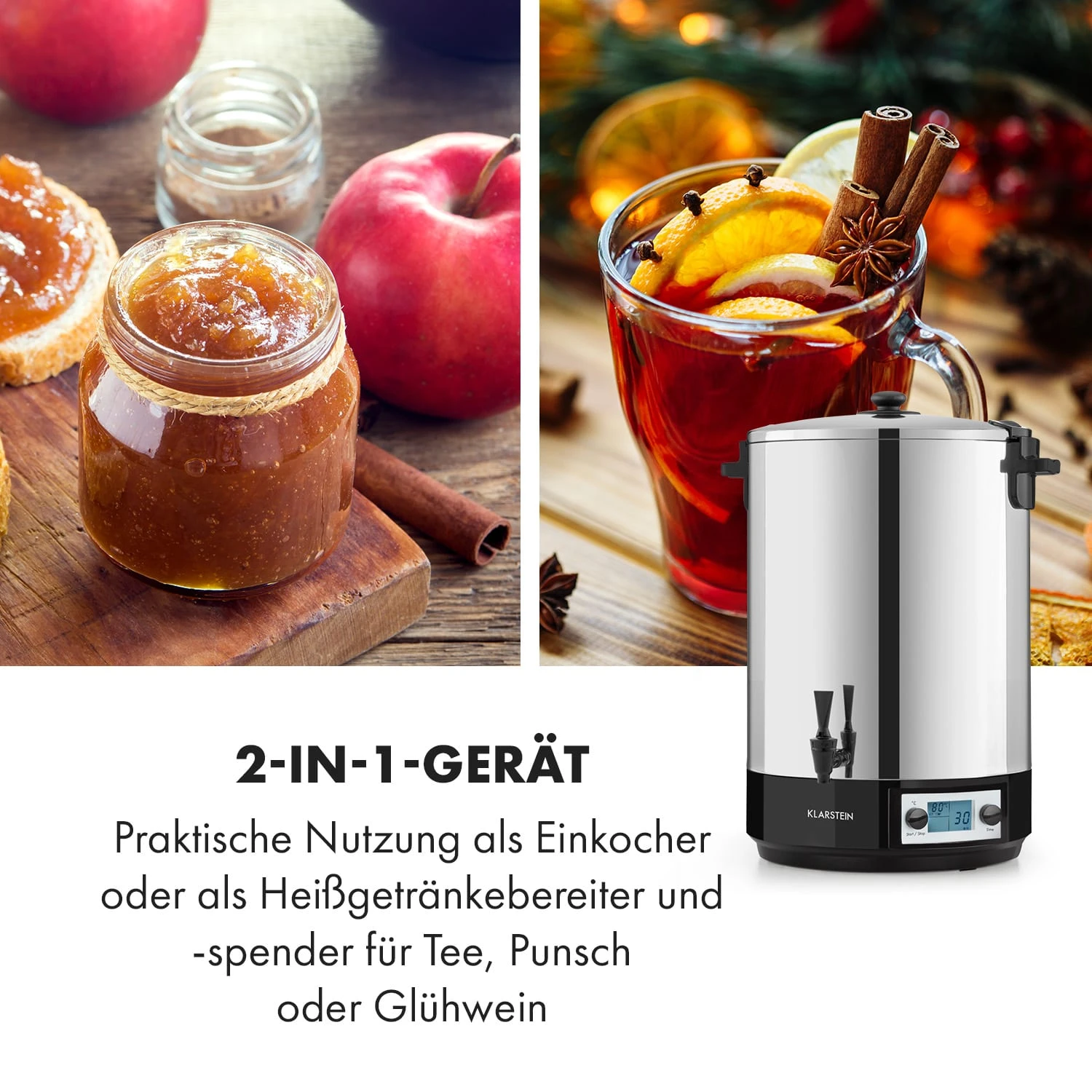 KonfiStar 40 Digital Einkocher Getränkespender 2500W 40L 100°C 180min 7 KonfiStar 40 Digital Einkocher Getränkespender 2500W 40L 100°C 180min – Bild 7