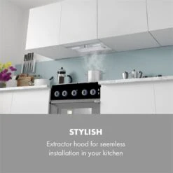 Simplica Dunstabzugshaube Einbau 52cm Abluft: 400 M³/h LED Edelstahl -Haushaltsgeräte Store 10034255 yy 0003 logo Klarstein Simplica Dunstabzugshaube 52cm Edelstahl