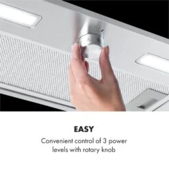 Simplica Dunstabzugshaube Einbau 52cm Abluft: 400 M³/h LED Edelstahl -Haushaltsgeräte Store 10034255 yy 0004 logo Klarstein Simplica Dunstabzugshaube 52cm Edelstahl