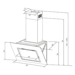 Sofia 90 Dunstabzugshaube Kopffrei 300 M³/h Touch-Control Glasfront -Haushaltsgeräte Store 10034261 yy 0010 logo Klarstein Sofia 90 Dunstabzugshaube 90cm weiss