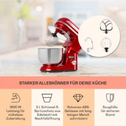 Bella Elegance Küchenmaschine 2000 W 2,7 PS 5,2 Ltr Edelstahl BPA-frei -Haushaltsgeräte Store 10034364 de 0003 usp