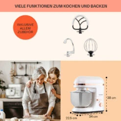 Bella Elegance Küchenmaschine 2000W/2,7PS/5,2 Ltr Edelstahl BPA-frei -Haushaltsgeräte Store 10034365 de 0005 usp