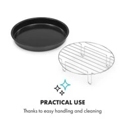 AeroVital Cube Chef Pizzateller Hoher Grilleinsatz Zubehör Edelstahl -Haushaltsgeräte Store 10034411 yy 0005 logo Klarstein AeroVital Cube Chef Pizzateller