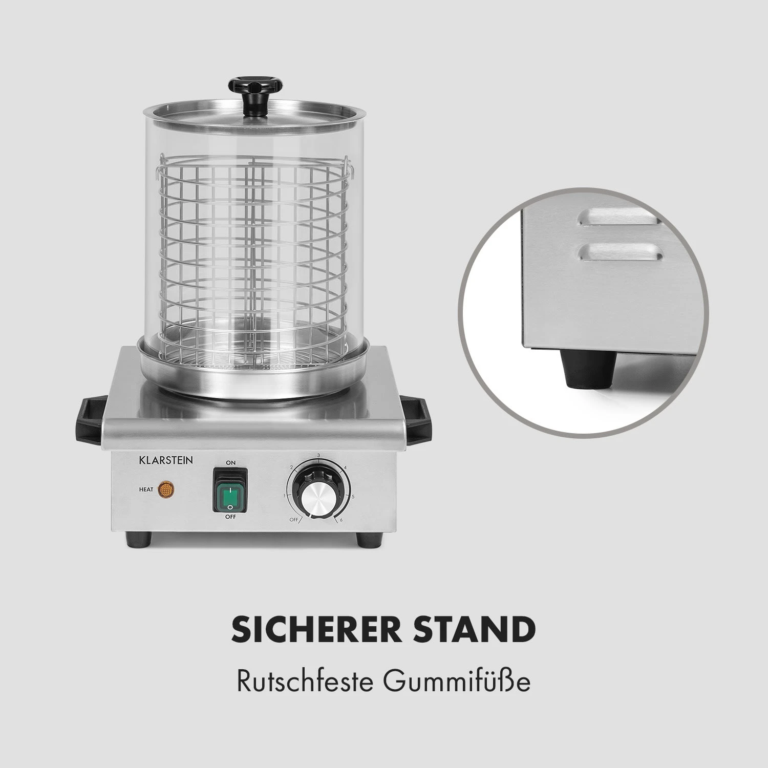 Wurstfabrik 450 Hot Dog Maker 450W 5L 30-100°C Glas Edelstahl 7 Wurstfabrik 450 Hot Dog Maker 450W 5L 30-100°C Glas Edelstahl – Bild 7