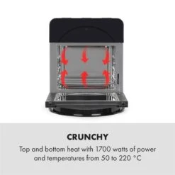 AeroVital Easy Touch Heißluftfritteuse 1700W 14l Timer 16 Programme Schwarz 10 AeroVital Easy Touch Heißluftfritteuse 1700W 14l Timer 16 Programme Schwarz -Haushaltsgeräte Store 10034452 yy 0003 logo Klarstein AeroVital easy touch Fritteuse schwarz