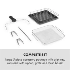 AeroVital Easy Touch Heißluftfritteuse 1700W 14l Timer 16 Programme Schwarz 14 AeroVital Easy Touch Heißluftfritteuse 1700W 14l Timer 16 Programme Schwarz -Haushaltsgeräte Store 10034452 yy 0007 logo Klarstein AeroVital easy touch Fritteuse schwarz