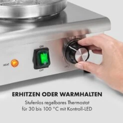 Wurstfabrik 600 Hot Dog Maker 600W 3 Spieße 5L 30-100°C Glas Edelstahl -Haushaltsgeräte Store 10034454 de 0003 logo