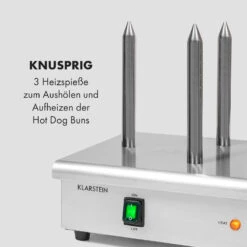 Wurstfabrik 600 Hot Dog Maker 600W 3 Spieße 5L 30-100°C Glas Edelstahl -Haushaltsgeräte Store 10034454 de 0005 logo