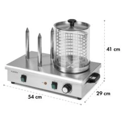 Wurstfabrik 600 Hot Dog Maker 600W 3 Spieße 5L 30-100°C Glas Edelstahl -Haushaltsgeräte Store 10034454 yy 0010 logo Klarstein Wurstfabrik Pro 600 Hot Dog Maker 600W