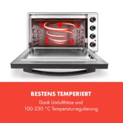 Masterchef 45 Mini-Backofen 45l 2000W 100-230 °C Timer Silber -Haushaltsgeräte Store 10034497 de 0003 logo
