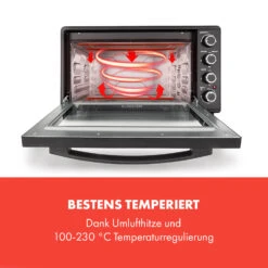 Masterchef 60 Mini-Backofen 60l 2000W 100-230 °C Timer Schwarz -Haushaltsgeräte Store 10034498 de 0003 logo