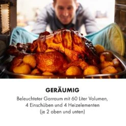 Masterchef 60 Mini-Backofen 60l 2000W 100-230 °C Timer Schwarz -Haushaltsgeräte Store 10034498 de 0004 logo