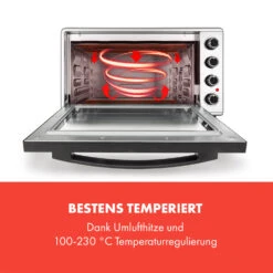 Masterchef 60 Mini-Backofen 60l 2000W 100-230 °C Timer Silber -Haushaltsgeräte Store 10034499 de 0003 logo