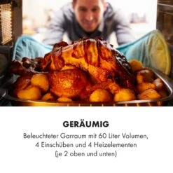 Masterchef 60 Mini-Backofen 60l 2000W 100-230 °C Timer Silber -Haushaltsgeräte Store 10034499 de 0004 logo