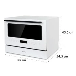 Azuria Geschirrspülmaschine 1380W 6,5L 6 Gedecke Schwarze Glasfront -Haushaltsgeräte Store 10034510 yy 0011 logo Klarstein Azuria Geschirrspuelmaschine weiss