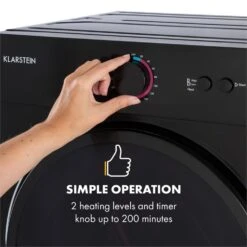 Jet Set Mini-Wäschetrockner Ablufttrockner 1020W EEK C 3kg 50cm 11 Jet Set Mini-Wäschetrockner Ablufttrockner 1020W EEK C 3kg 50cm -Haushaltsgeräte Store 10034512 yy 0004 logo Klarstein Jet Set Waeschetrockner schwarz