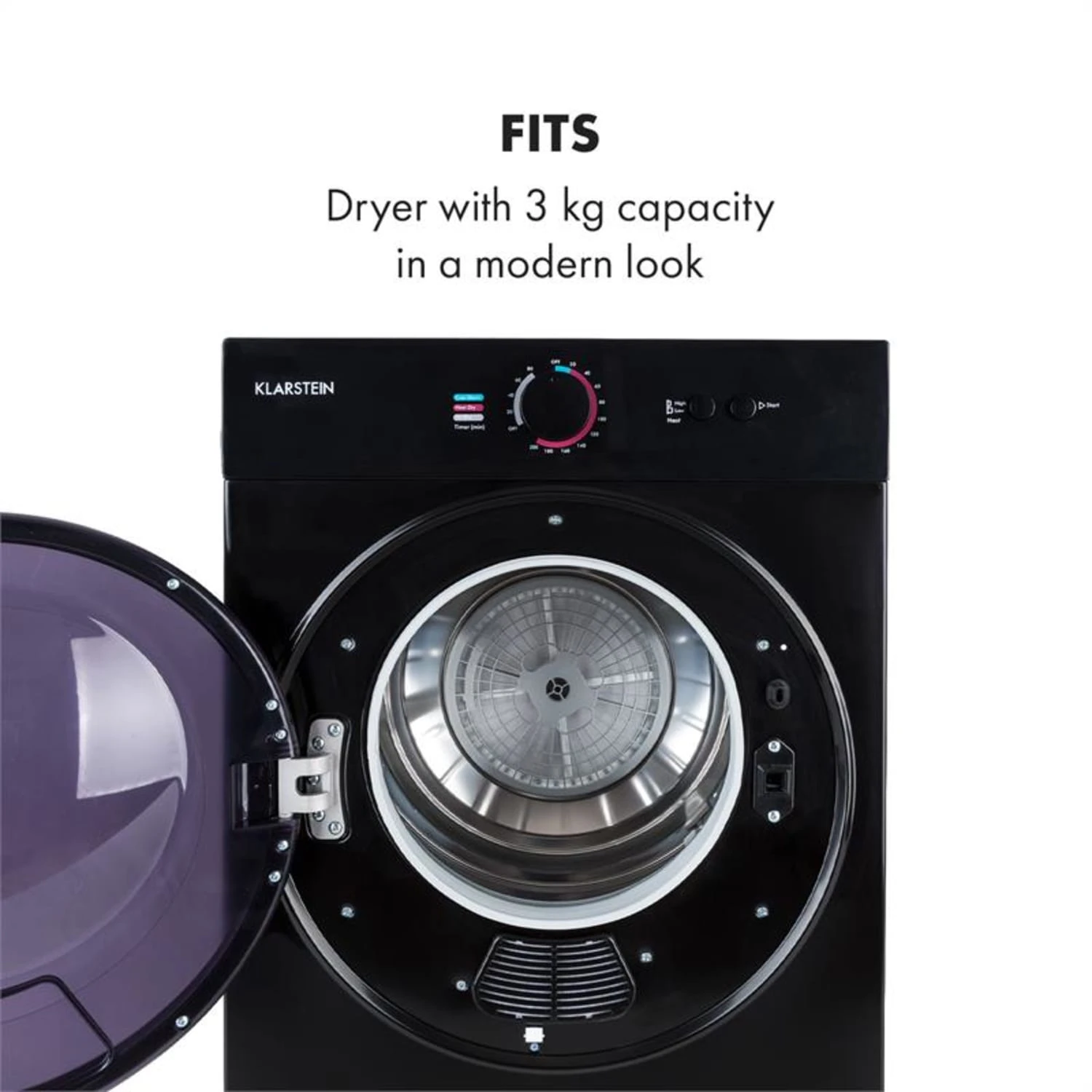 Jet Set Mini-Wäschetrockner Ablufttrockner 1020W EEK C 3kg 50cm 6 Jet Set Mini-Wäschetrockner Ablufttrockner 1020W EEK C 3kg 50cm – Bild 6