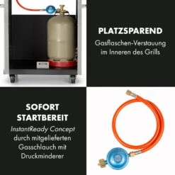 Valkyrie Gasgrill 3x3,2 + 2,9 KW Sichtfenster 54x42 Cm Grill Edelstahl -Haushaltsgeräte Store 10034845 de 0007 logo