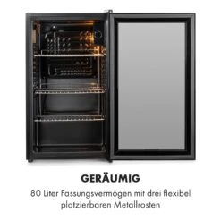 Beersafe XXL Onyx Kühlschrank 80 Liter 3 Böden Panoramaglastür -Haushaltsgeräte Store 10034848 de 0004 logo